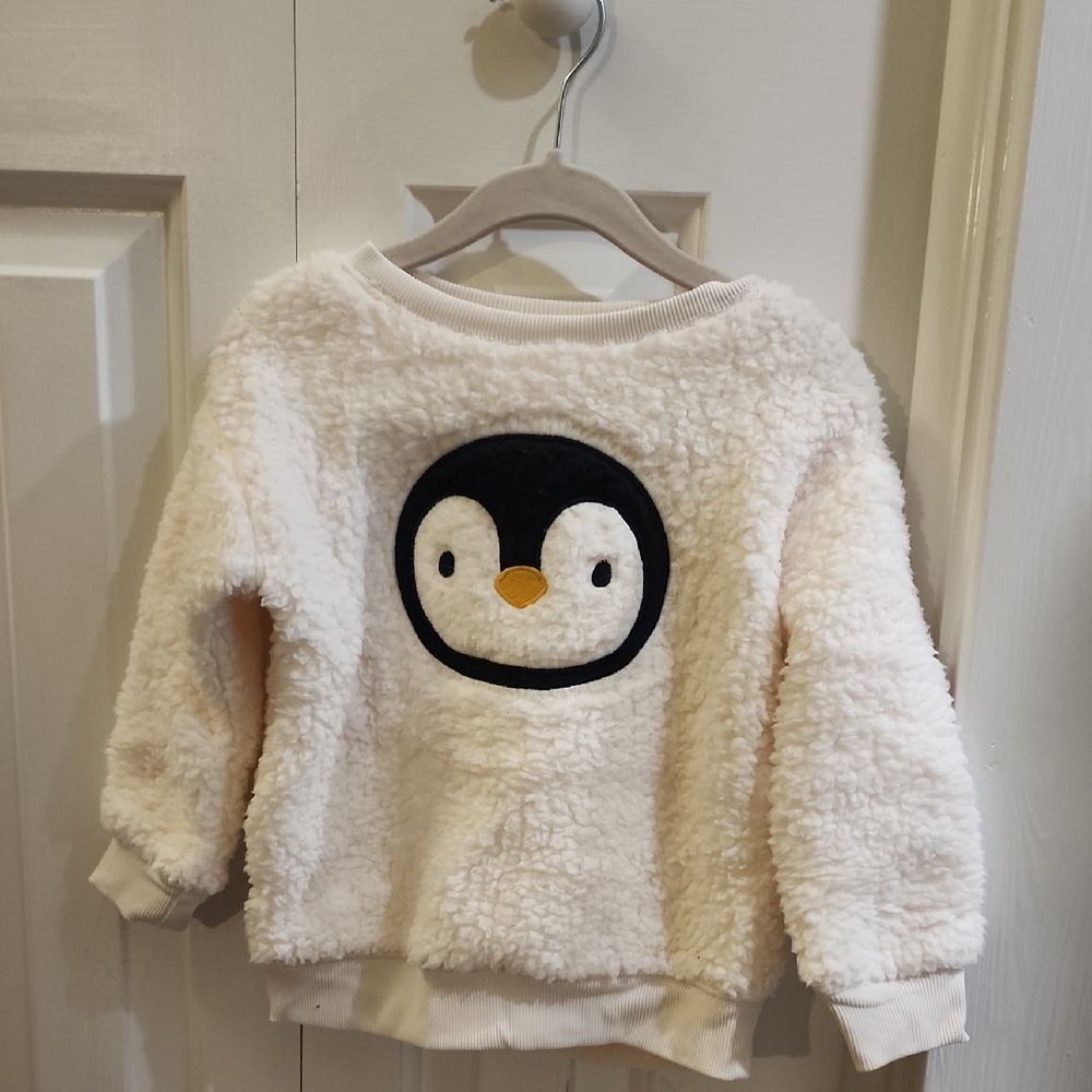 Jumping Beans Cream Penguin Sweater